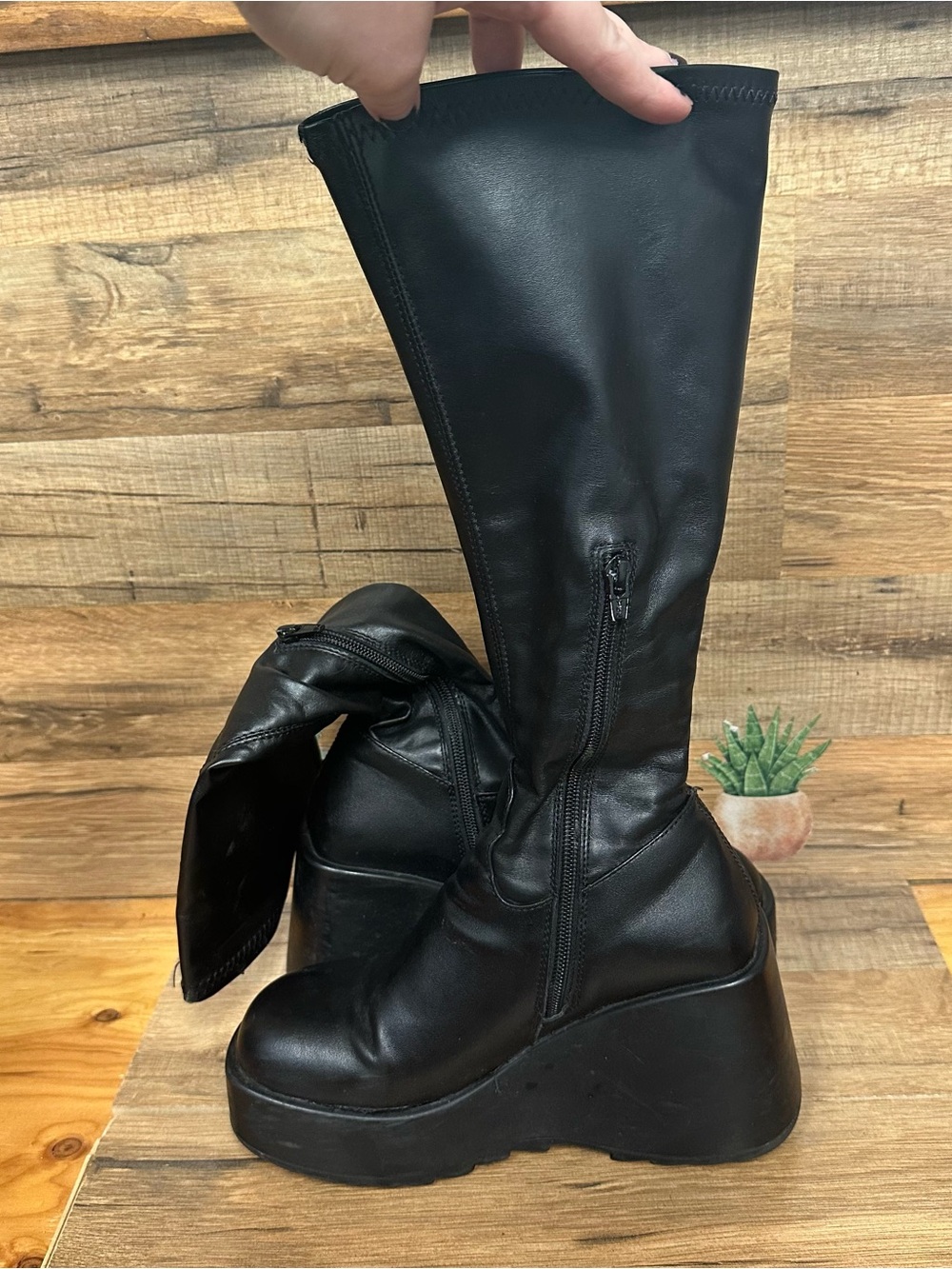 STEVE MADDEN Duke 20 Platform Boot black chunky women’s size 6 goth grunge - Picture 4 of 7